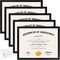 5 PACK Certificate Frames 8.5 x 11,Black Diploma Frame Document Frame with Clear Plexiglass,Picture Frames for Tabletop and Wall Display